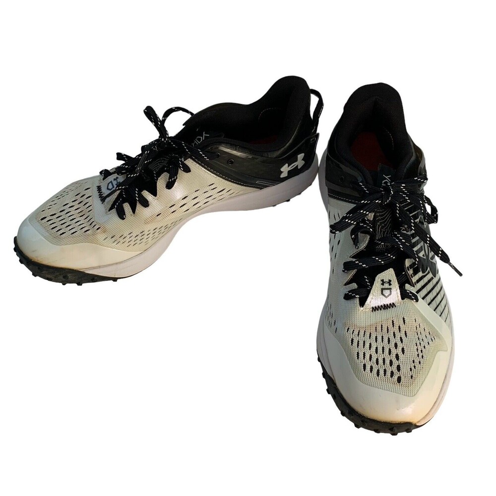 Under Armour Men’s Cleats Sz 11 Yard Low Black & White Shoes UA